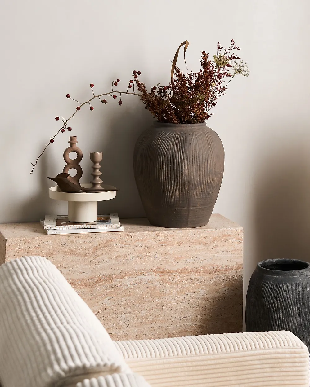 Flower Vase KATERINI 40 cm Brown