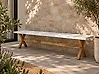 Gartenbank OLBIA 200 cm Beton Weiß