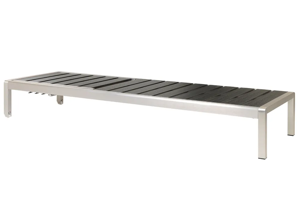 Sonnenliege NARDO mit Relaxfunktion Metall Schwarz / Silber_862926