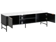TV-Möbel GLASTONBURY Marmor Optik / Schwarz_972578