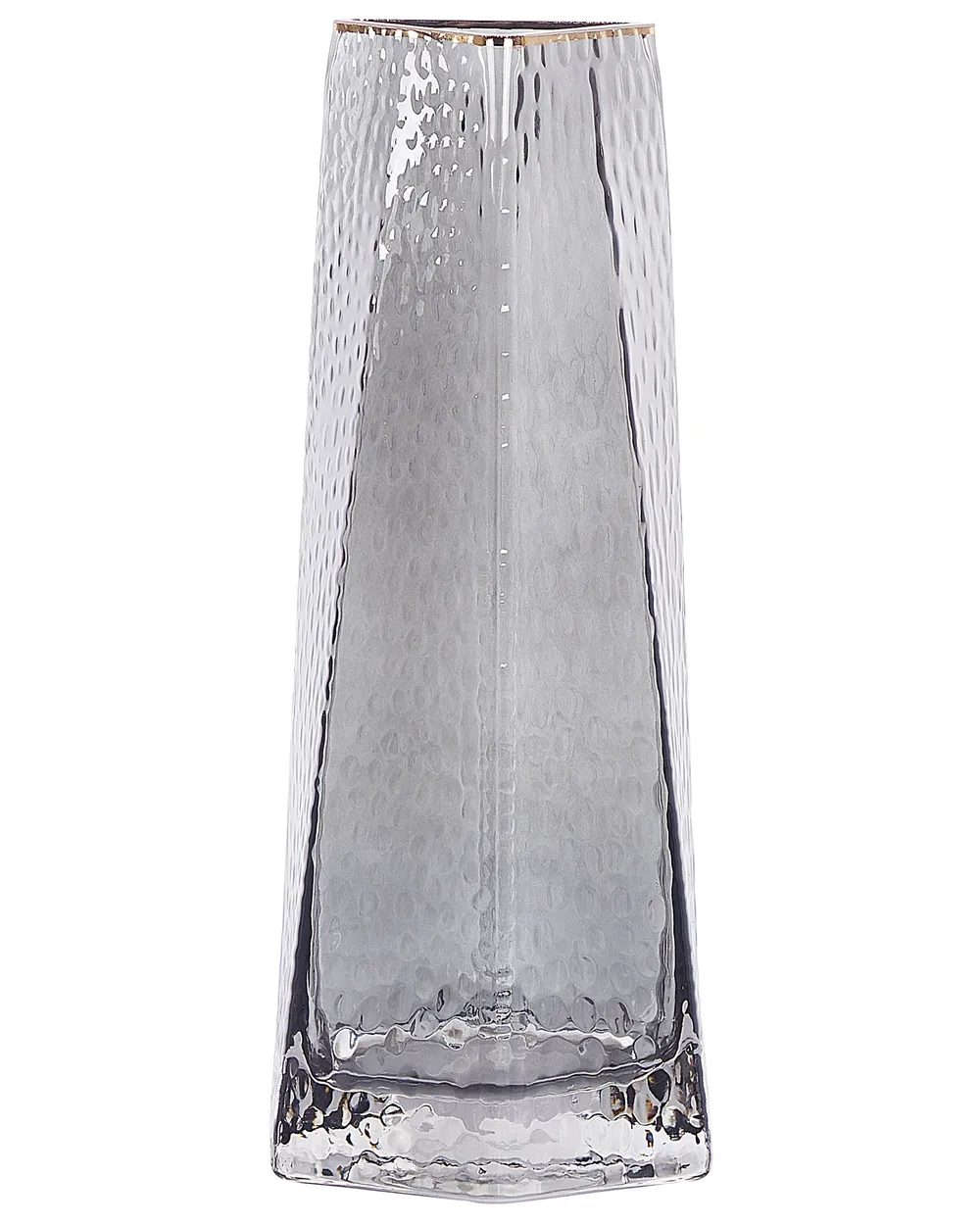Blumenvase LILAIA 27 cm Glas Grau