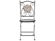 Bistro Set klappbar CASARIO Metall Schwarz_920002