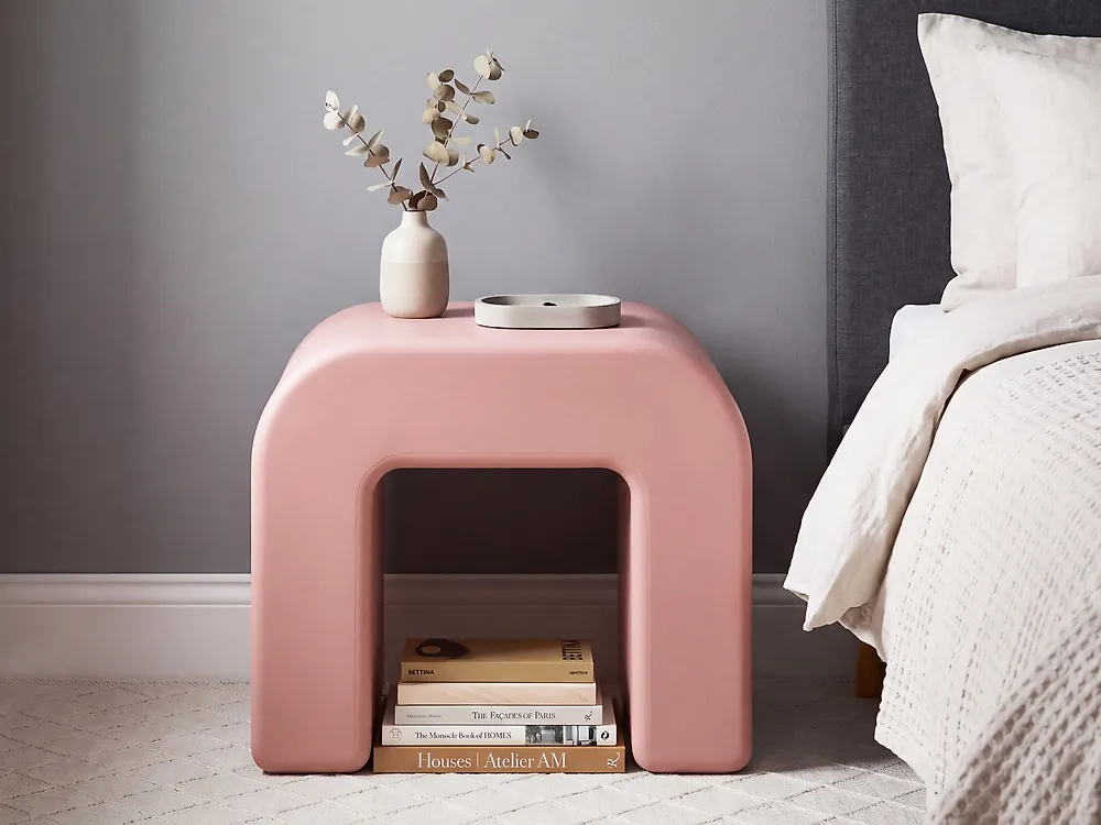 Set of 2 Side Tables MOZIA Pink_1166116