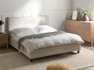 Bett mit Lattenrost Stoff SENNEZ 160 x 200 cm Beige_714064