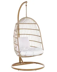 Hängesessel mit Gestell ALLERA Polyrattan Beige_803273