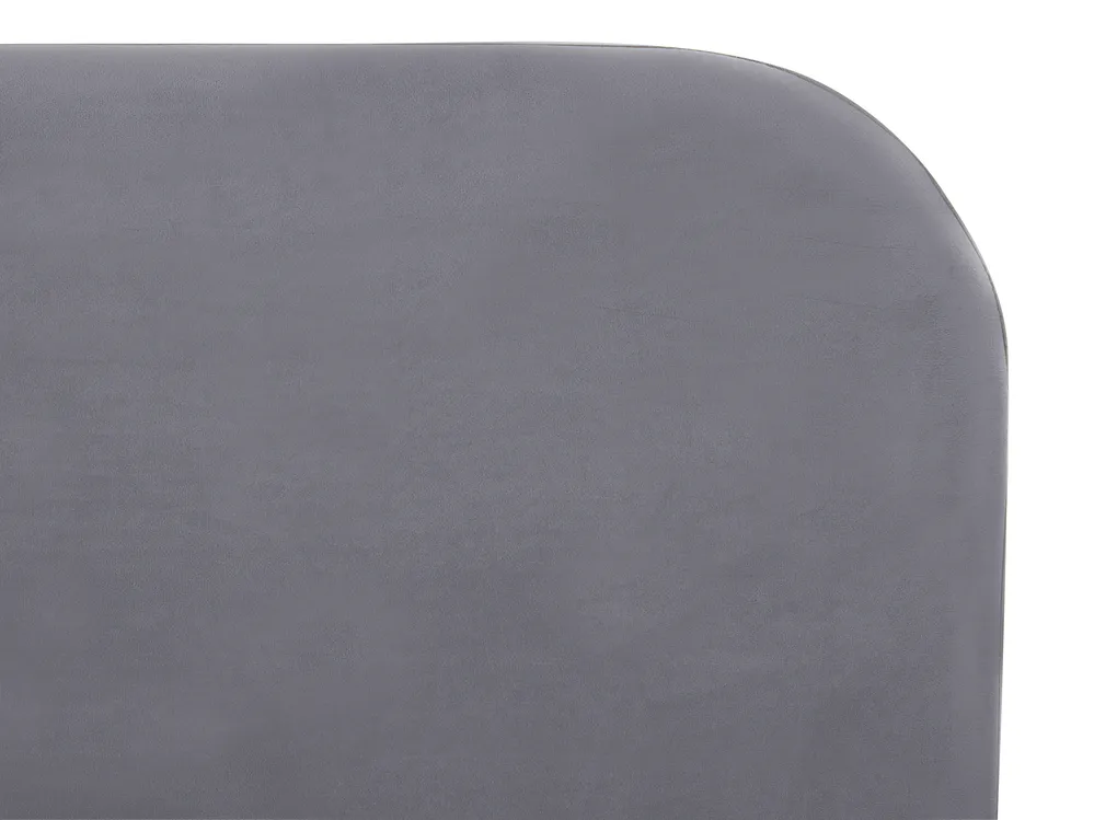 Bett mit Lattenrost Samtstoff FLAYAT 140 x 200 cm Grau_767513