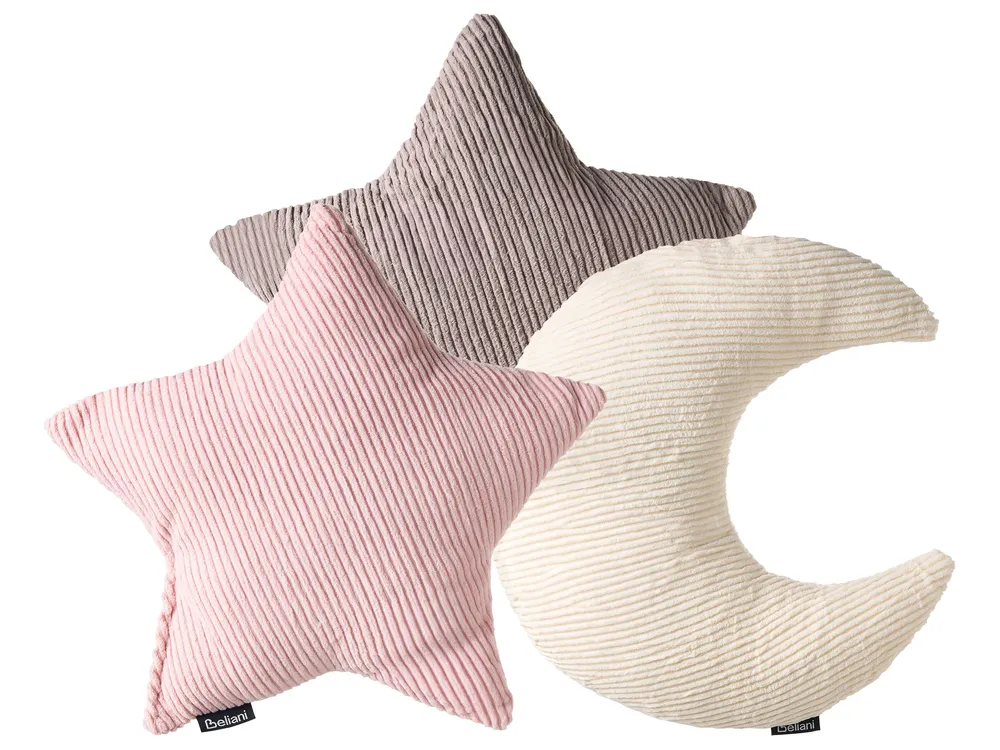 Dekokissen 3er Set LUNA Cord 35 x 30 cm 35 x 35 cm Bunt Ohne Muster
