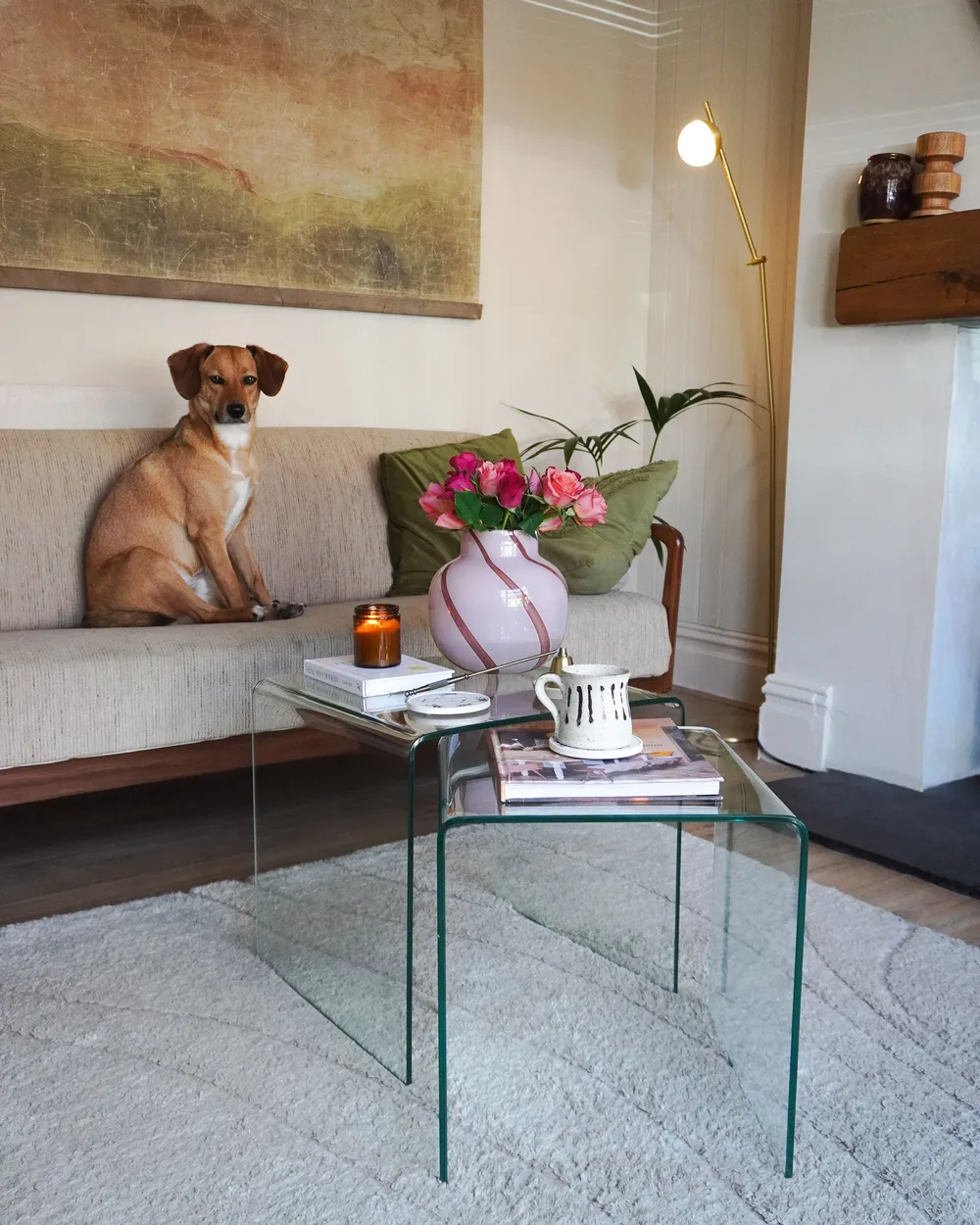 Set of 2 Side Tables KENDALL Tempered Glass Transparent_1131753