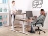 Schreibtisch manuell höhenverstellbar DESTINES 160 cm 72 cm Braun / Weiß