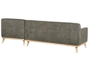 Corner Sofa 3 Seater SIMOS Corduroy Dark Green Left Hand_896914