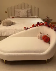 Rechtsseitige Chaiselongue VALREAS Bouclé Cremeweiß_1019717