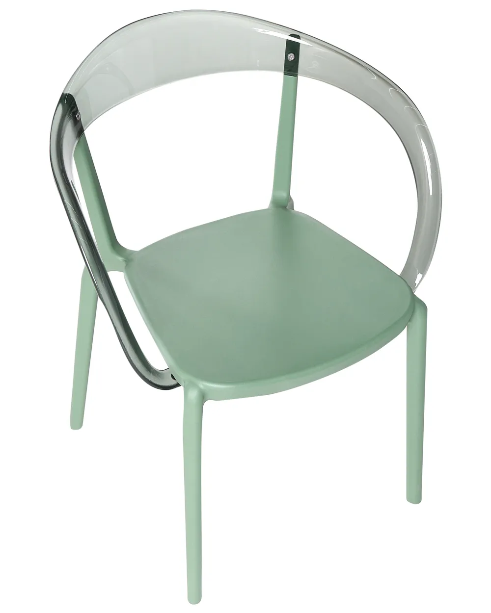 Gartenstuhl 4er Set MALEVIZI stapelbar Grün_1043520