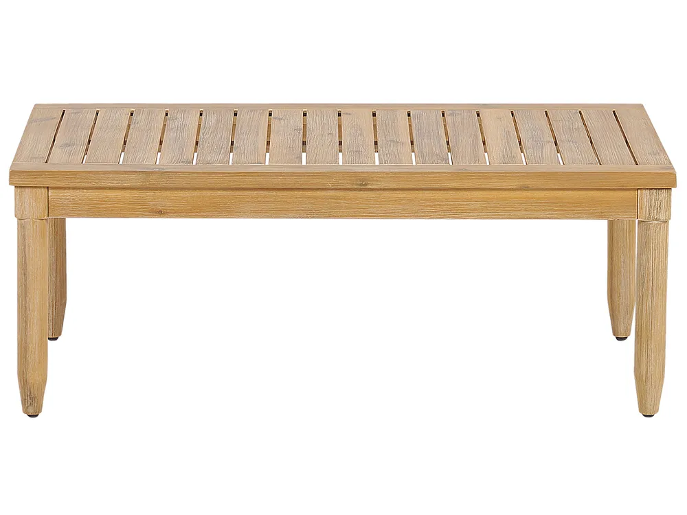 Lounge Set mit Tisch 4-Sitzer CREMONA Akazienholz Hellbraun / Cremeweiß rechtsseitig_834052