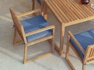 Set mit 2 Stühlen und Sitzkissen SASSARI PREMIUM zertifiziertes Akazienholz Blau_1070920