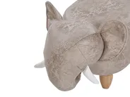 Storage Animal Stool JUMBO Elephant Faux Leather Grey_783592