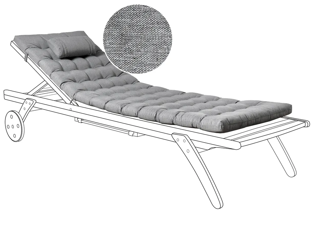 Liegenauflage CESANA PREMIUM 192 x 56 cm Grau meliert