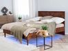 Bett mit LED MIALET 180 x 200 cm Dunkelbraun