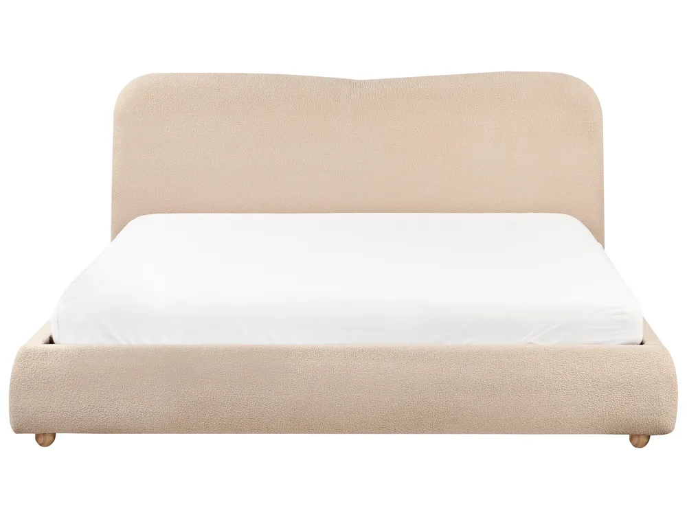 Bett mit Stauraum BLAGNAC Bouclé Beige 180 x 200 cm_960617