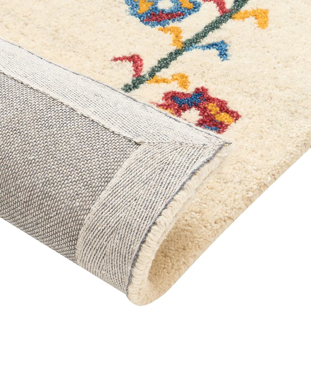 Teppich HUSUNLU Beige 140 x 200 cm Gabbeh Wolle_855494