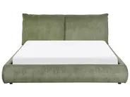 Bed Corduroy VINAY 160 x 200 cm (EU King Size) Olive Green_879985