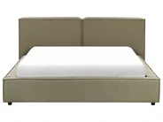 Bett mit Lattenrost Stoff LINARDS 160 x 200 cm Olivgrün_949263