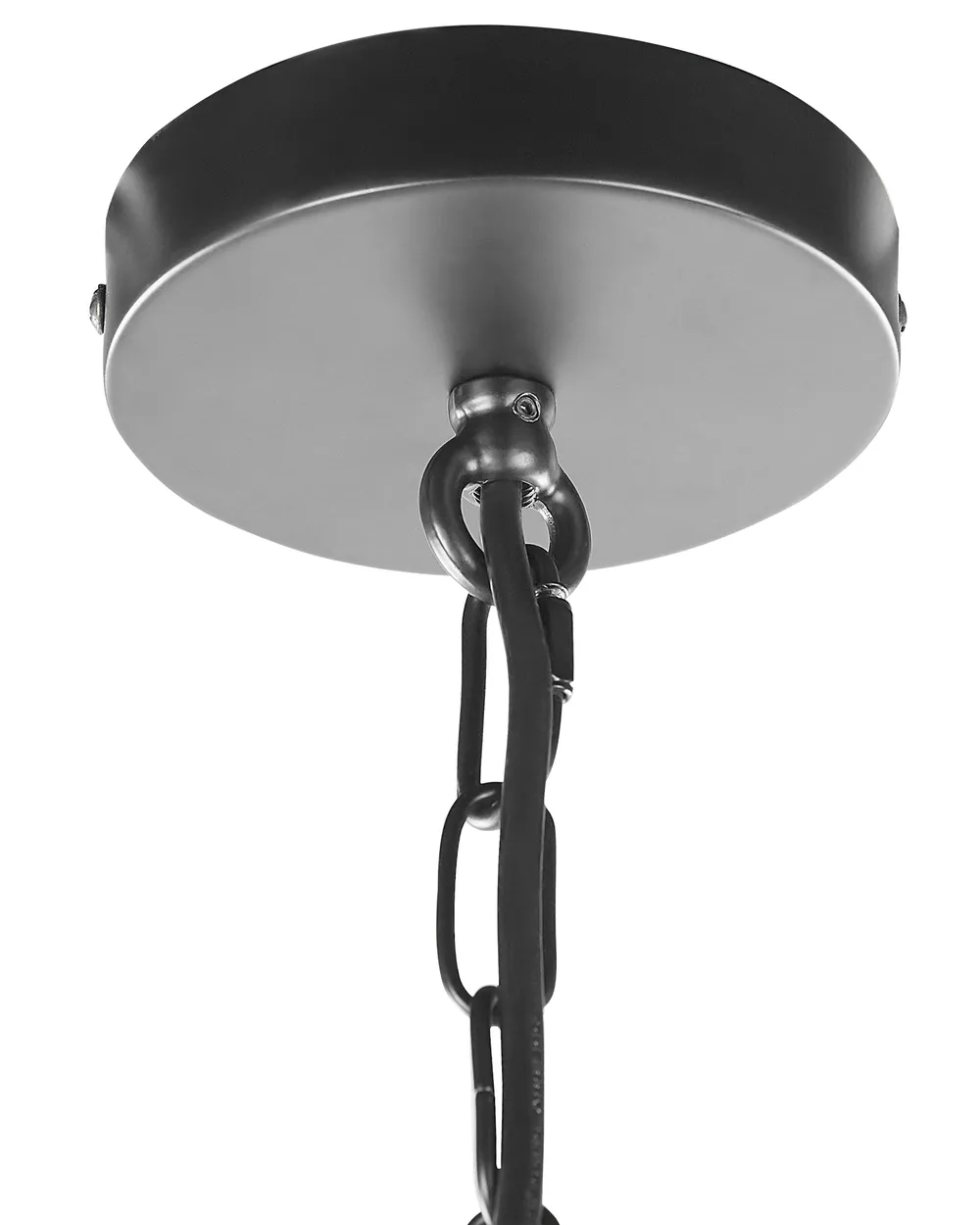 Set of 2 Pendant Lamps BASHILO Metal Black_837884