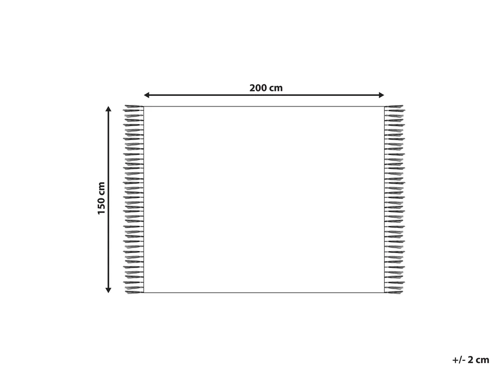 Kuscheldecke NAJUY Baumwolle 150 x 200 cm Beige_907453