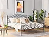 Bett mit Lattenrost Metall LYRA 140 x 200 cm Schwarz