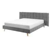 Bett mit Lattenrost Samtstoff SENLIS 160 x 200 cm Grau_799885