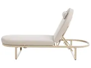 Sonnenliege mit Kissen RONCOLO Metall Beige_1117409