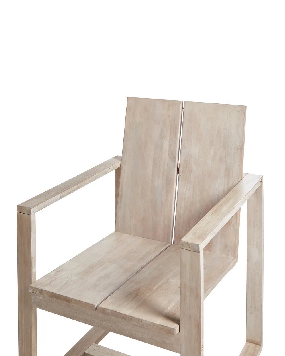 Set mit 6 Stühlen und Sitzkissen AZZANELLO Akazienholz Cremeweiß_956807
