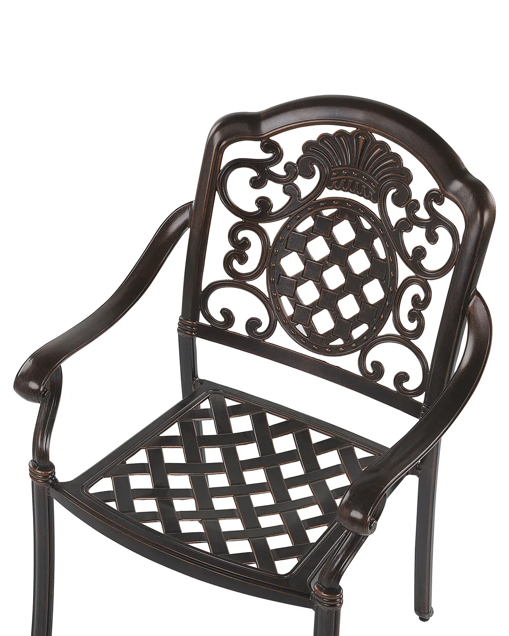 Set mit 4 Stühlen und Sitzkissen SALENTO Metall Dunkelbraun_765565