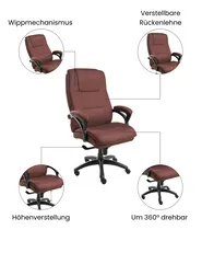 Chefsessel MAGNUS Leinen Braun_1071102