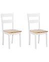 Esszimmerstuhl 2er Set GEORGIA Holz Weiß