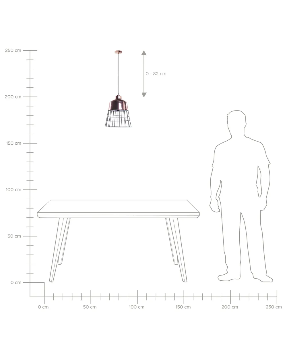 Pendant Lamp MONTE Metal Copper_710237