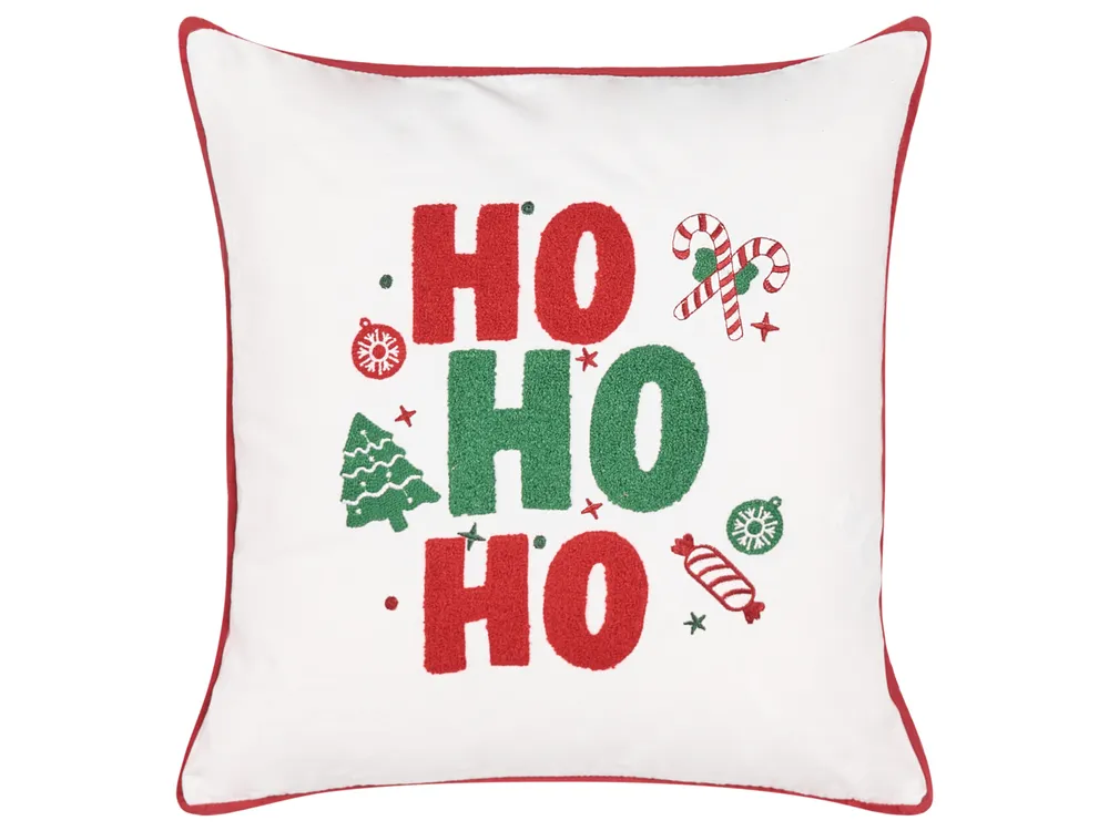 Dekokissen 3er Set EMBERA 45 x 45 cm Bunt Weihnachtsmotiv_1124900