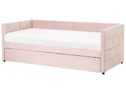 Ausziehbett Samtstoff CHAVONNE 90 x 200 cm Rosa_1022021