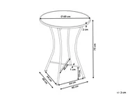 Outdoor Bistrotisch COMISO 60 cm 60 cm Metall Schwarz / Weiß_982173
