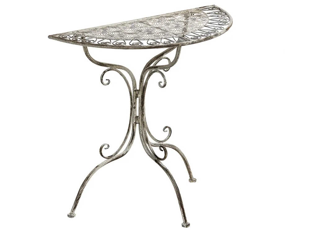 Outdoor Bistrotisch NURRA 80 cm 36 cm Metall Grau