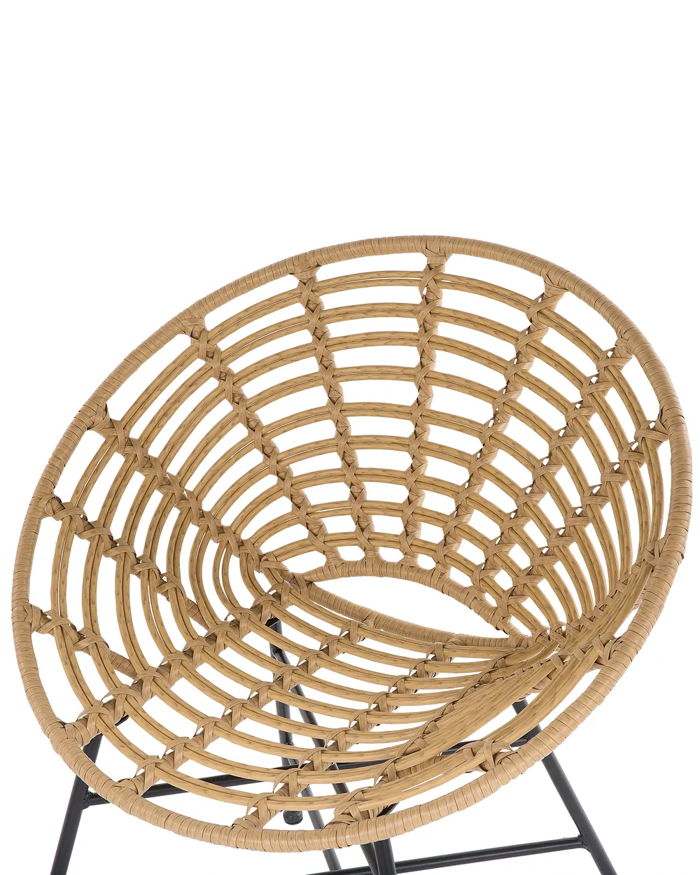 Gartenstuhl 2er Set ACERRA Polyrattan Hellbraun_803269