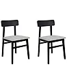 Esszimmerstuhl 2er Set STACY Holz Hellgrau