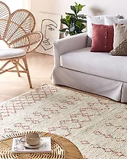 Teppich BUXAR Beige 140 x 200 cm Baumwolle_1179996