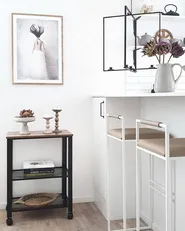Kitchen Trolley BOLZANO Brown/ Black_786335