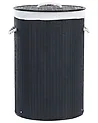 Wäschekorb SANNAR Bambus Schwarz 75 L