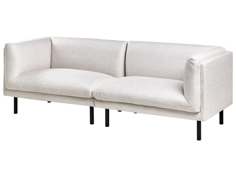 Sofa 3 Seater VORGOD Fabric Light Beige_996606