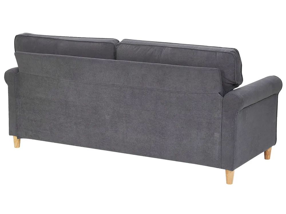 Sofa 3 Seater RONNEBY Velvet Dark Grey_767075