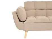 Sofa Bed 3 Seater ASBY Fabric Light Brown_1079500