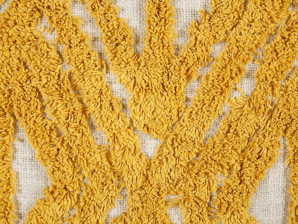 Dekokissen 2er Set ALCEA 45 x 45 cm Baumwolle Gelb Geometrisches Muster_835170