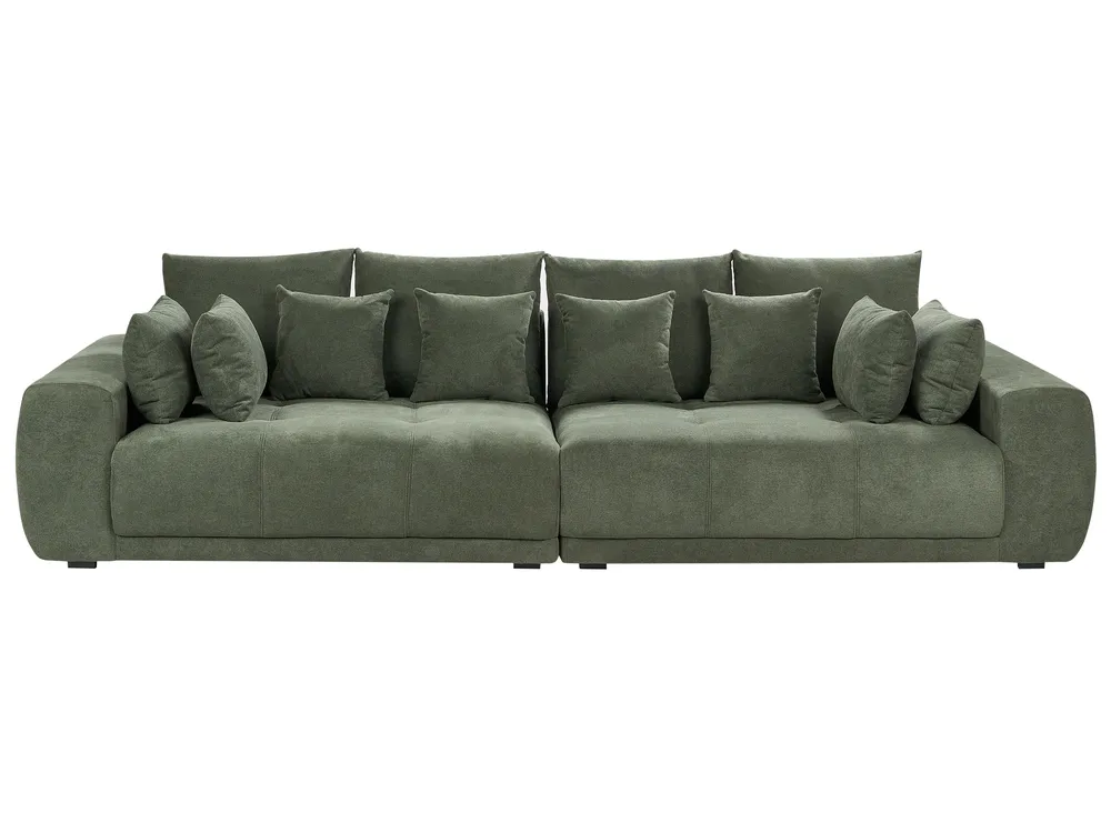 Sofa 4 Seater TORPO Chenille Dark Green