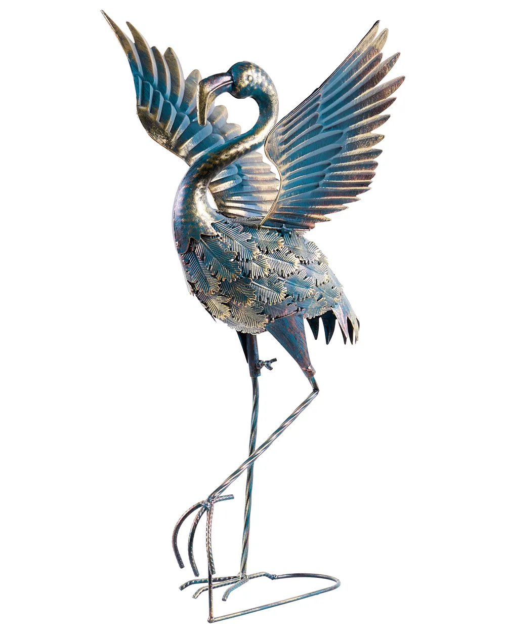 Gartenskulptur KALIBO Flamingo Blau